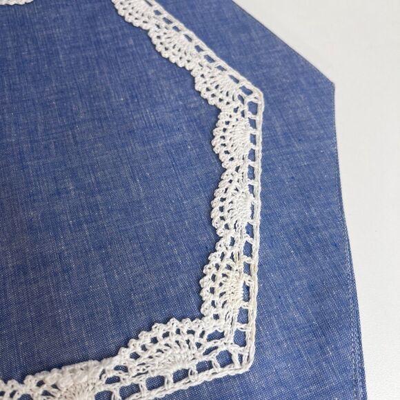 Placemats Set of 4 Lace Trim 100% Cotton Cottage Core Pretty NEW Shabby Chic - Picture 4 of 8